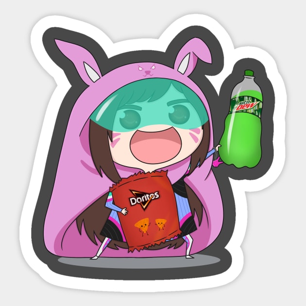 Umaru G.Va Mashup Sticker by hiwattart